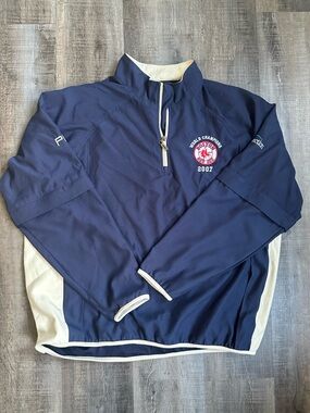 Boston Red Sox 2007 Champions Convertible Jacket Zip Off Sleeves PING 1/4 Zip